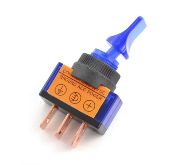 ON-OFF switch ASW-14D 12V / 20A illuminated blue